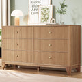 Fluted 6 Drawer Wood Dresser J5457
