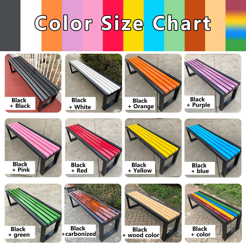 Cast Iron Outdoor Bench Carbonized Finish 150x40x45cm E1687