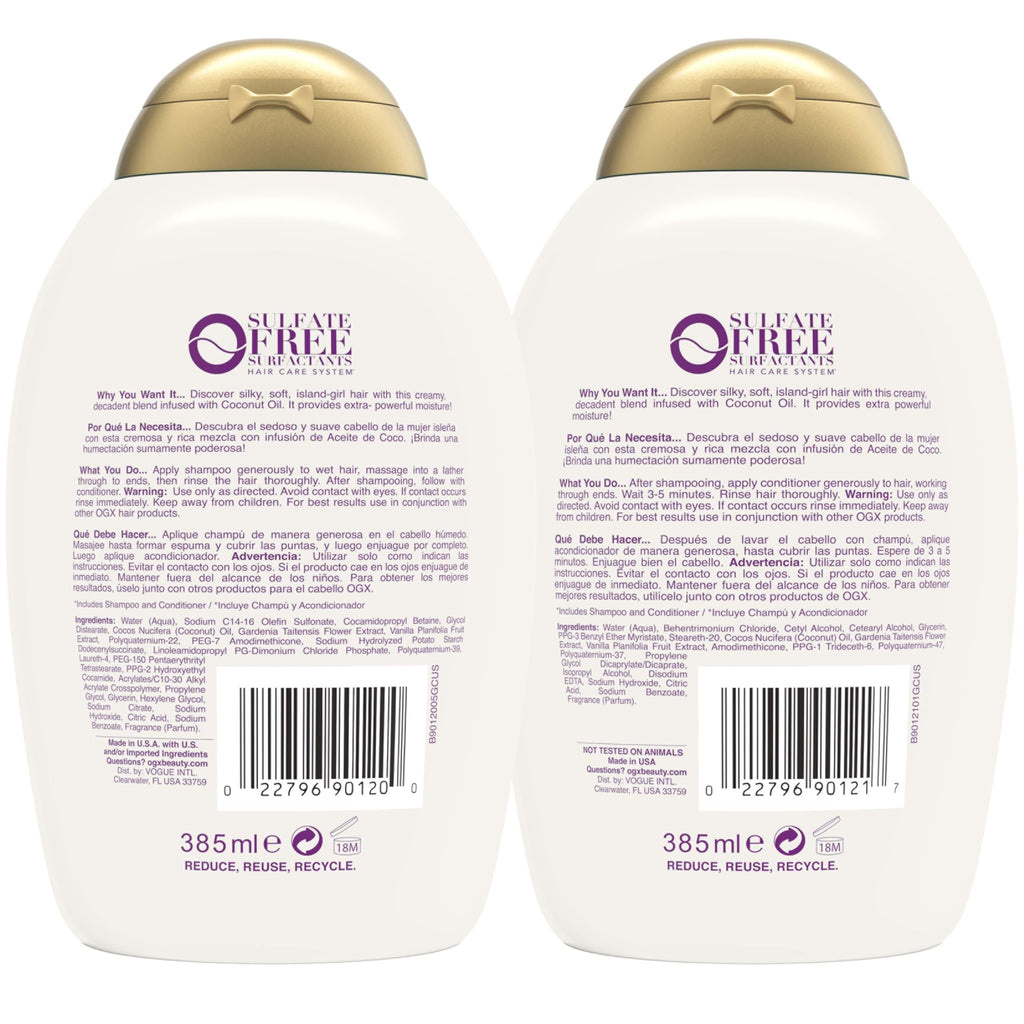 Coconut Oil Shampoo & Conditioner Set F3891