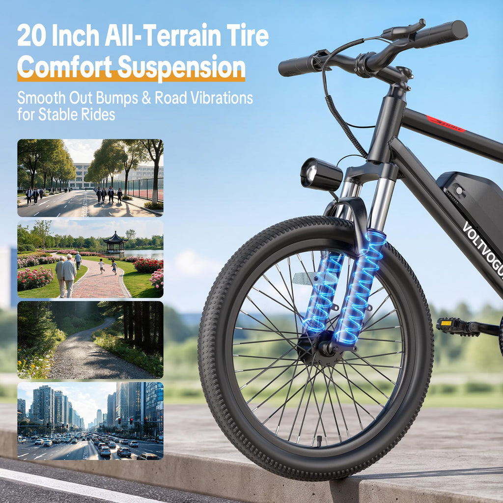 48V 1000W Peak Motor 22 mph 20Inch Fat Tires Electric E-Bike M38217