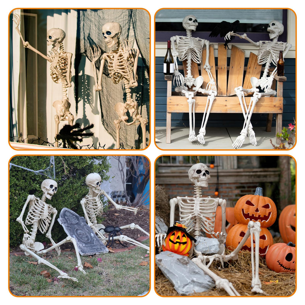 6 Pack Halloween Skeletons 3 5.4ft 3 3ft Q726