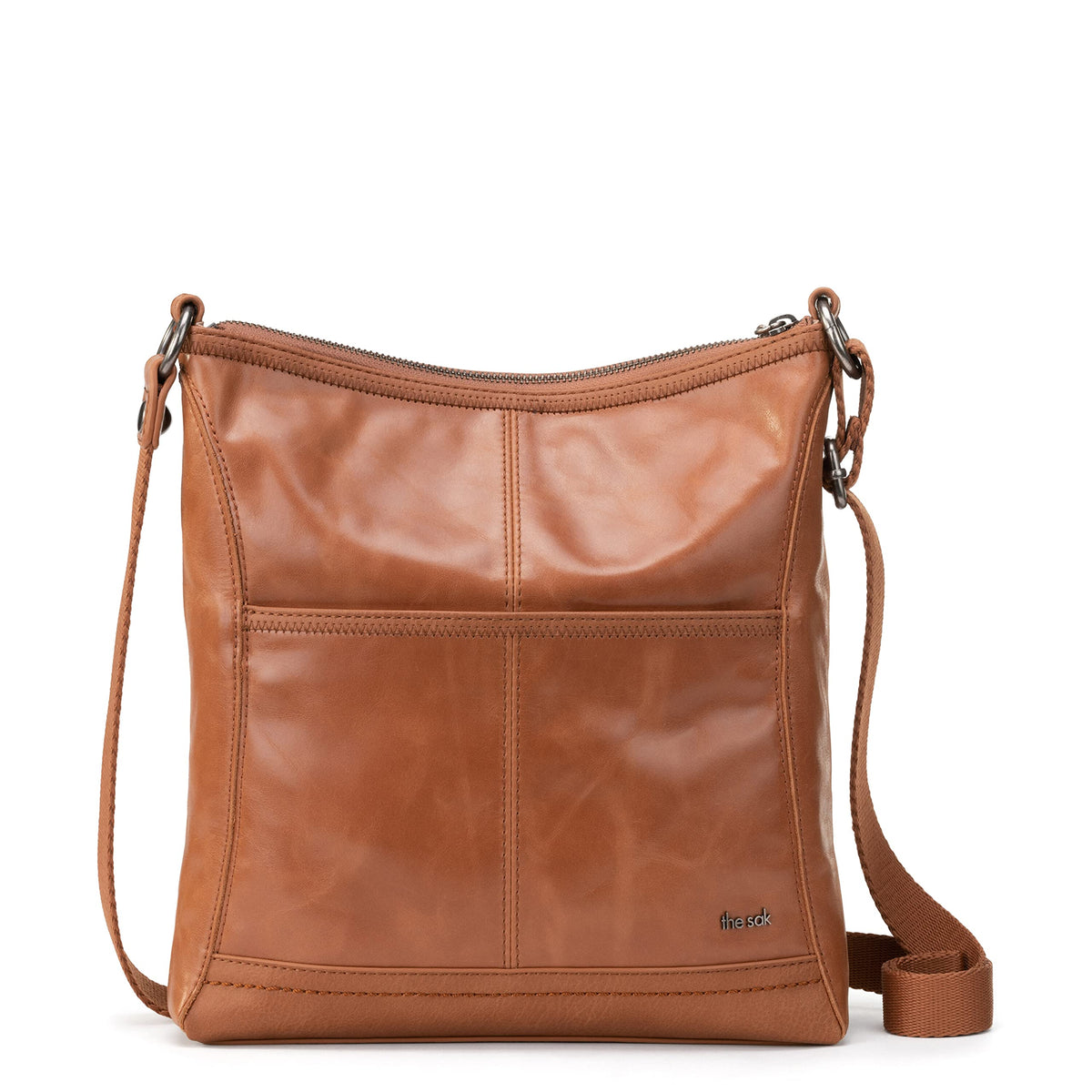 Leather Crossbody Purse with Zipper Closure B465517