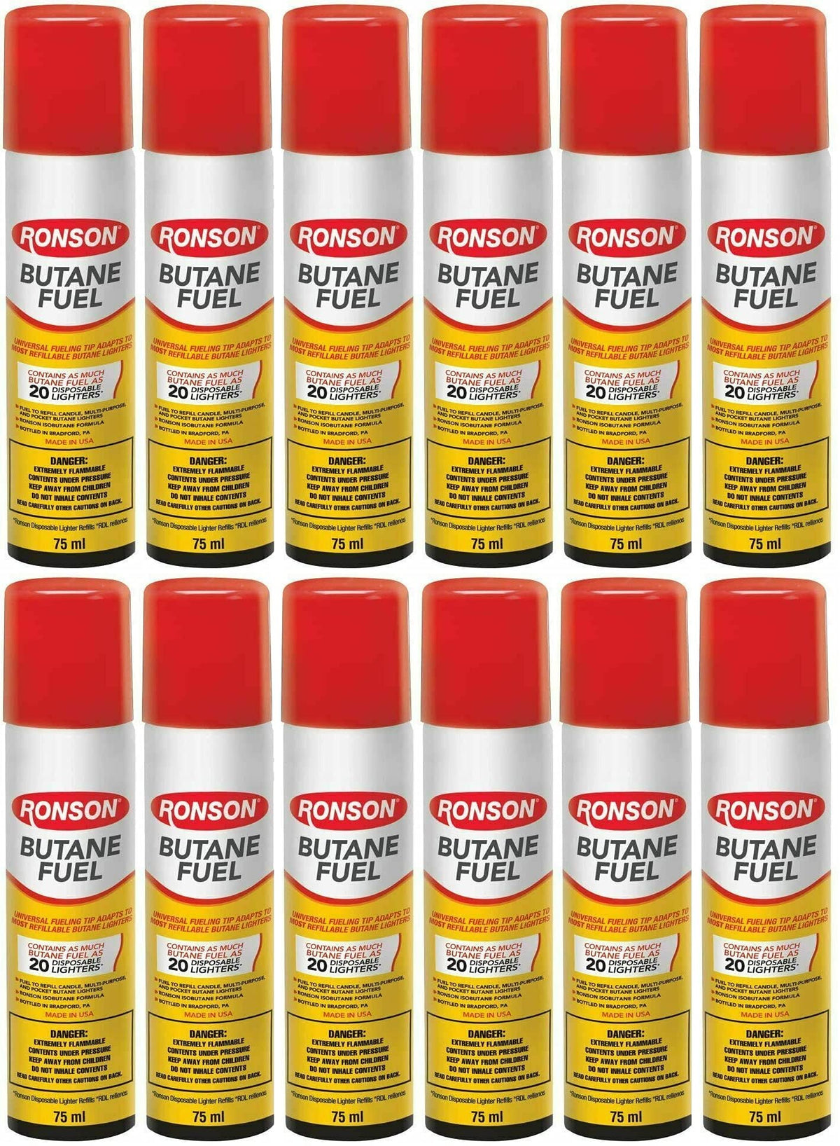 Multi-Fill Butane Fuel 75ml Pack of 12 D59584