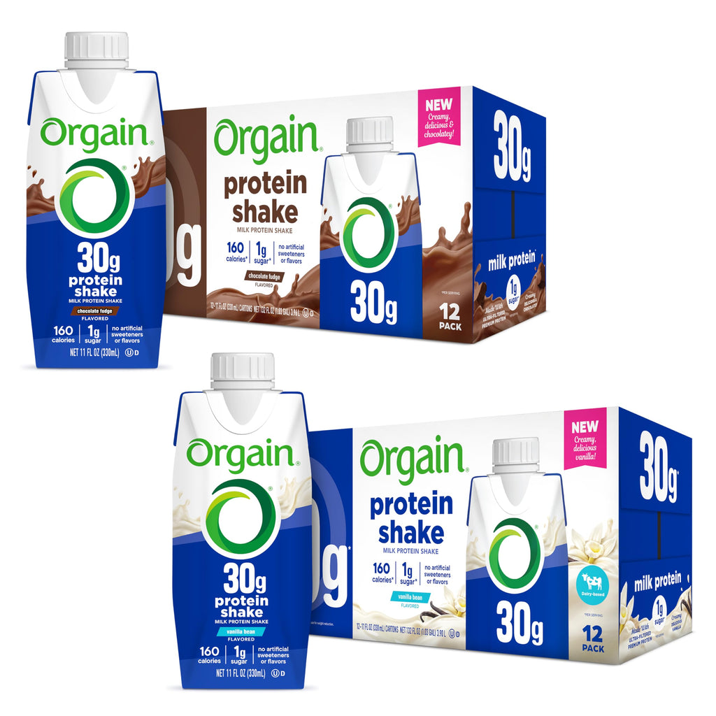 30g High Protein Shake Chocolate Fudge & Vanilla Bean 11 Fl Oz 2 Pack of 12 J38092