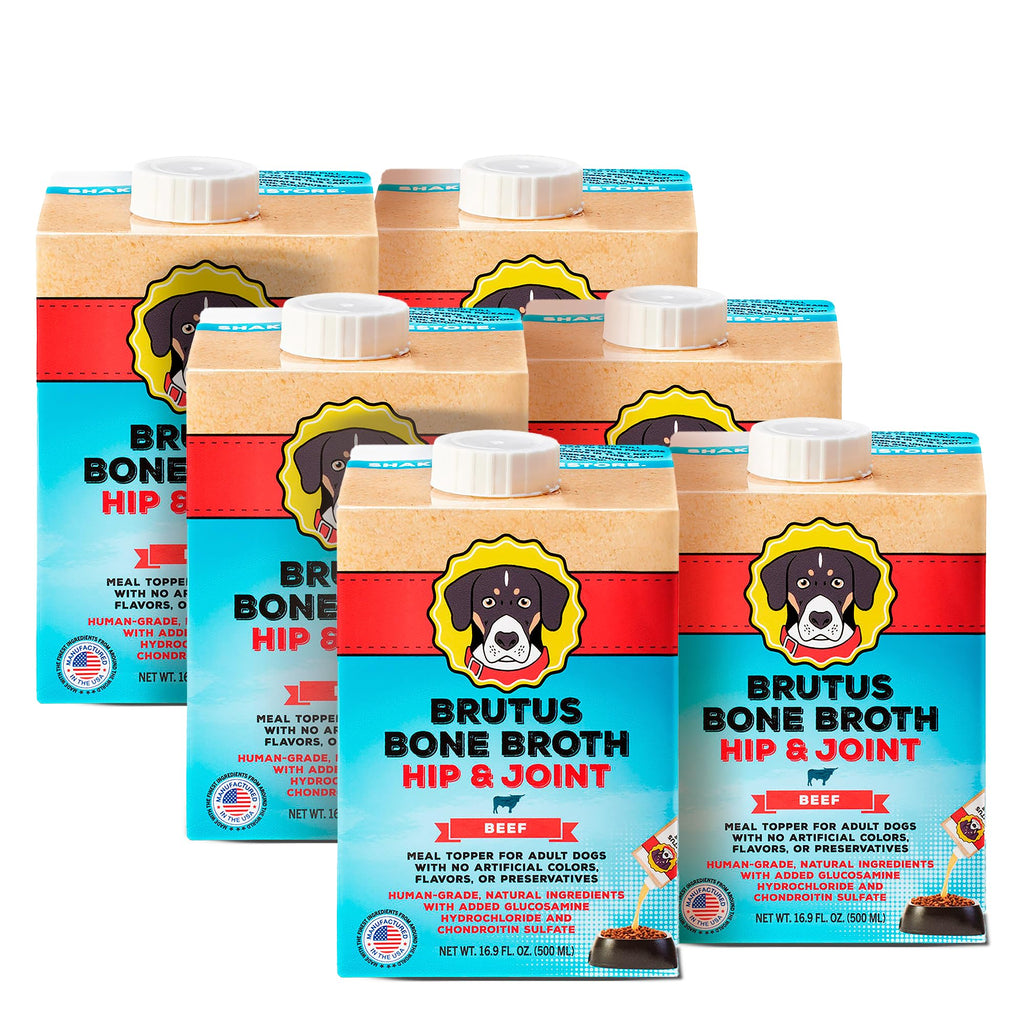 Bone Broth for Dogs with Chondroitin Glucosamine Turmeric 16.9oz Pack of 6 V676108