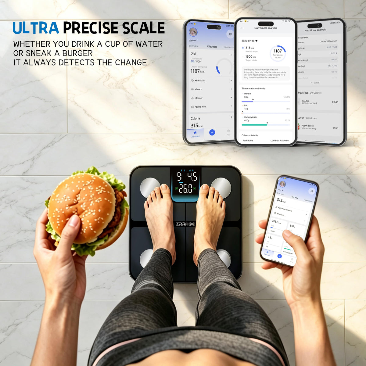 25 Body Composition Bluetooth Digital Weight Scale E1350
