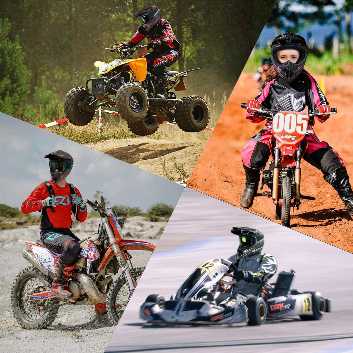 Youth Kids Motocross Helmet DOT Approved Z4464