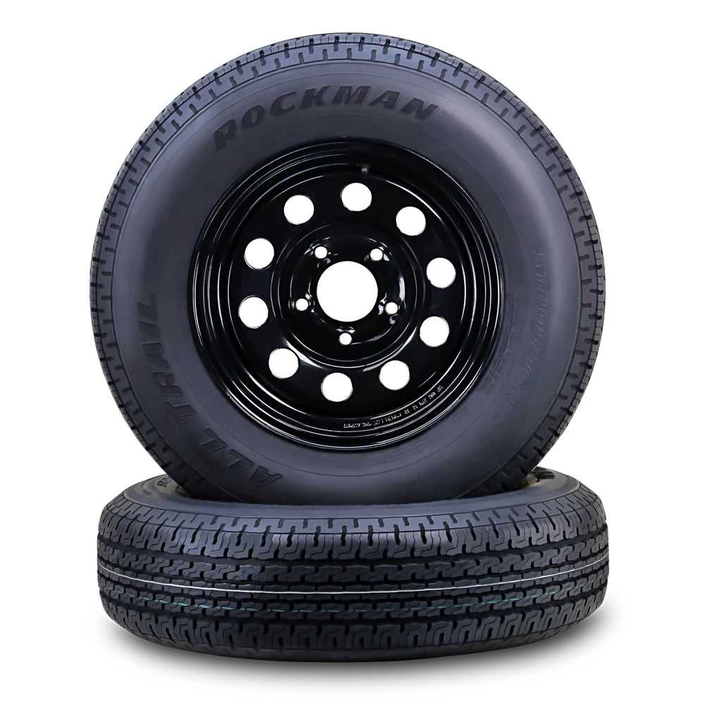 ST205/75R15 8-Ply Trailer Tire Wheel Black Mod Rim Pk2 G87265