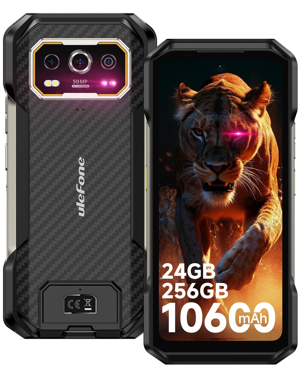 Rugged Smartphone Unlocked 64MP Night Vision 50MP Ultra-Wide Camera H6505