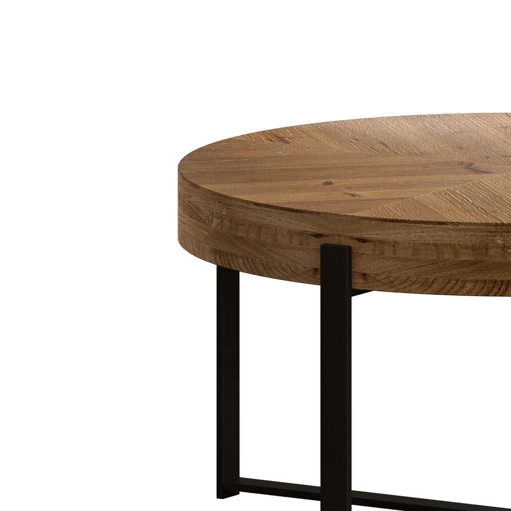 34" Round Coffee Table with Metal Base W2215