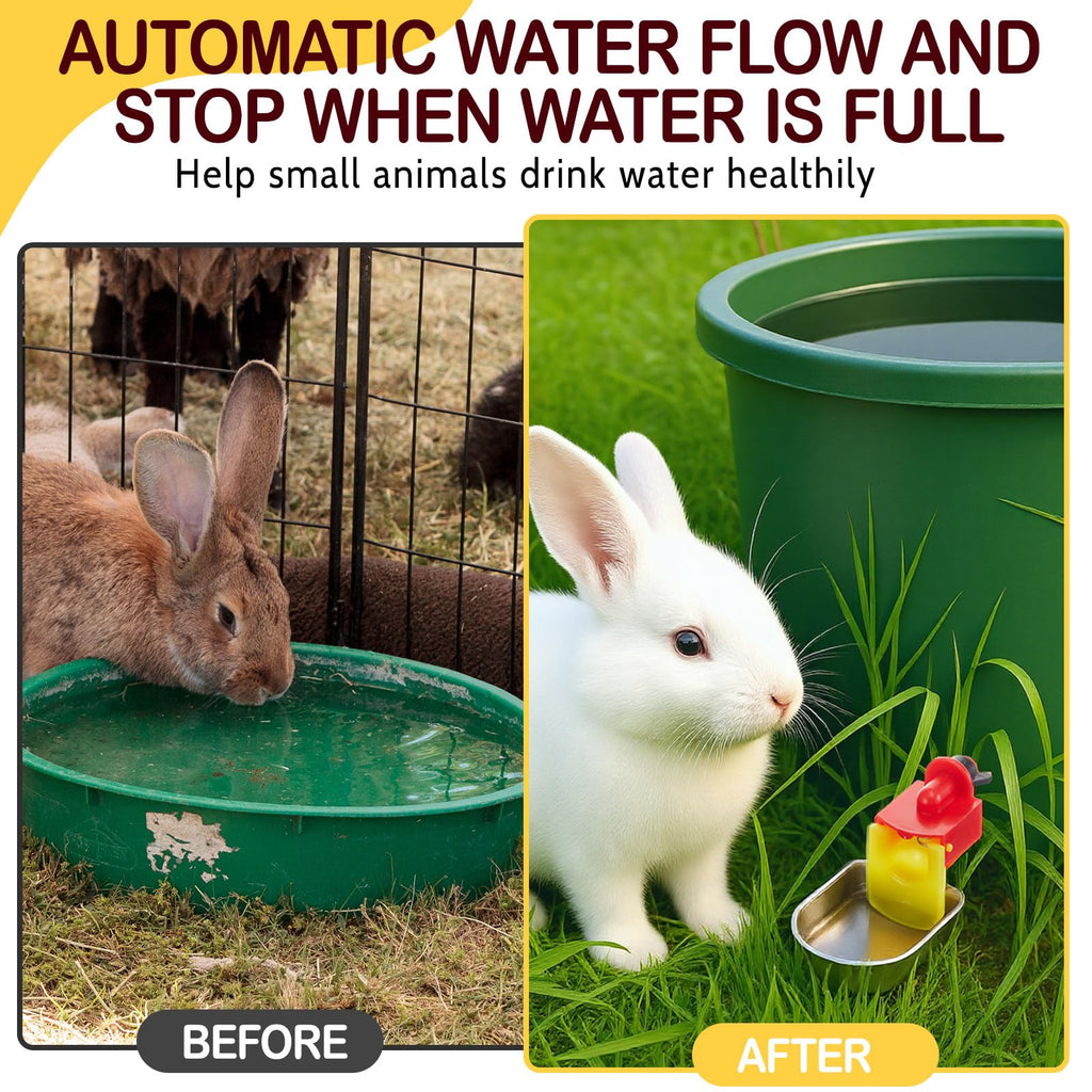 8 Pack Stainless Steel Auto Fill Chicken Waterer Cups Z83688