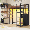 Twin Loft Bed with Desk and 6 Storage Drawers Q819292