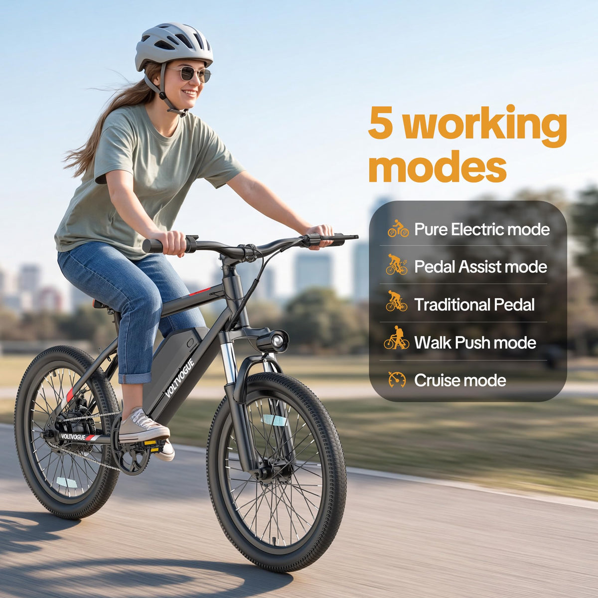 48V 1000W Peak Motor 22 mph 20Inch Fat Tires Electric E-Bike M38217