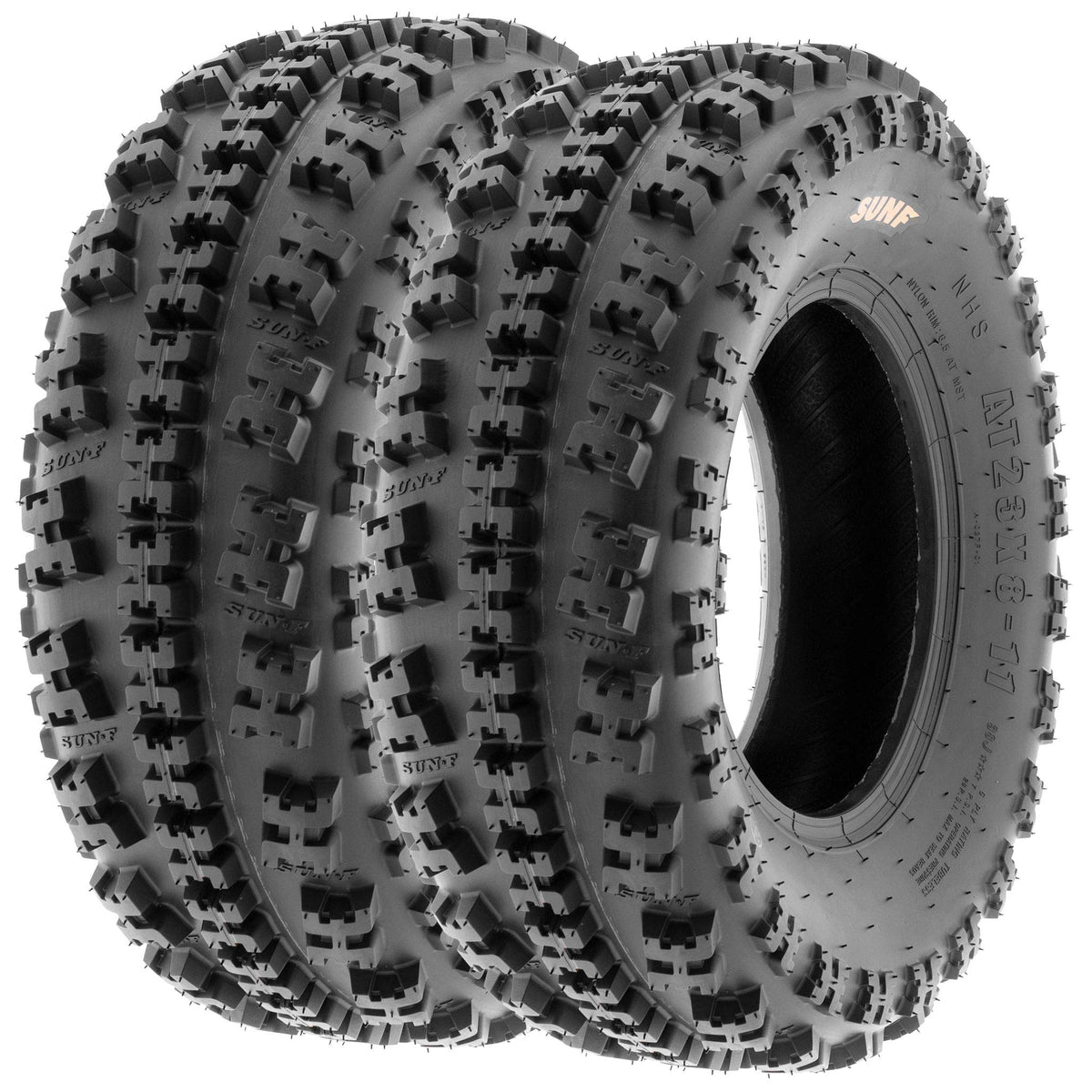 19x7-8 Front & 18x10.5-8 Rear ATV UTV Knobby Sport Tires Set of 4 R653193