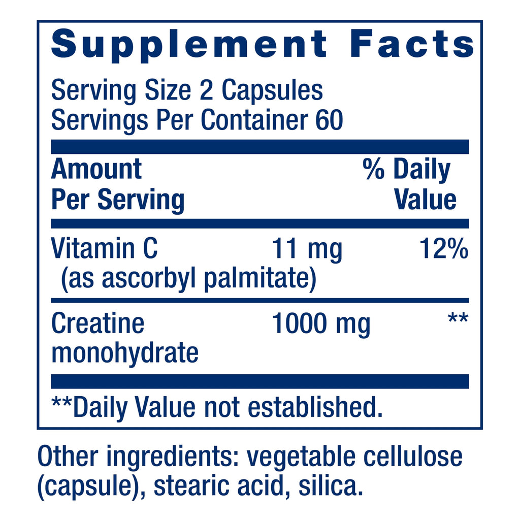 Creatine Monohydrate 120 Capsules K88425