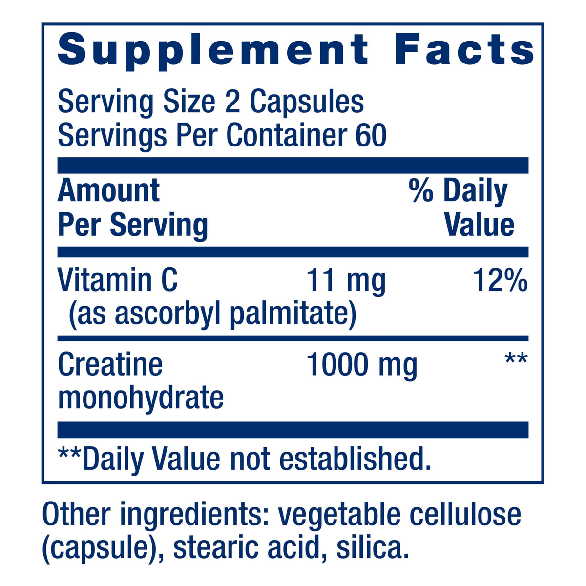 Creatine Monohydrate 120 Capsules K88425