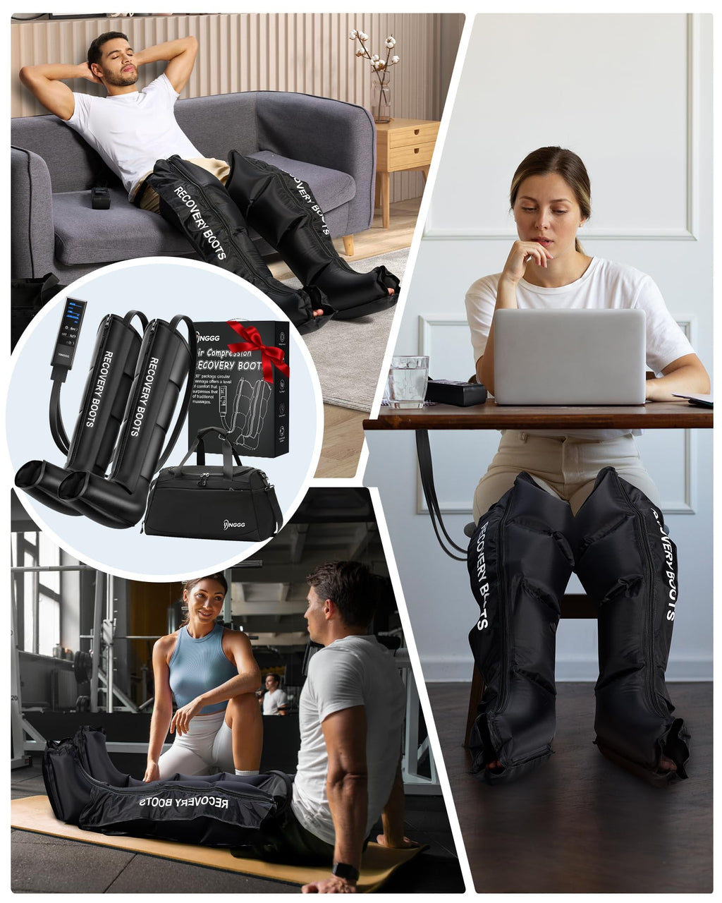 Air Leg Massager with Compression Boots Q45286