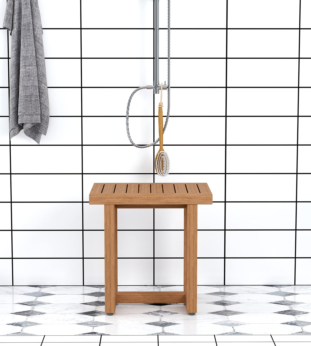 18" Teak Shower Bench S625449