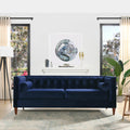 Navy Blue Velvet Tufted Sofa M179844