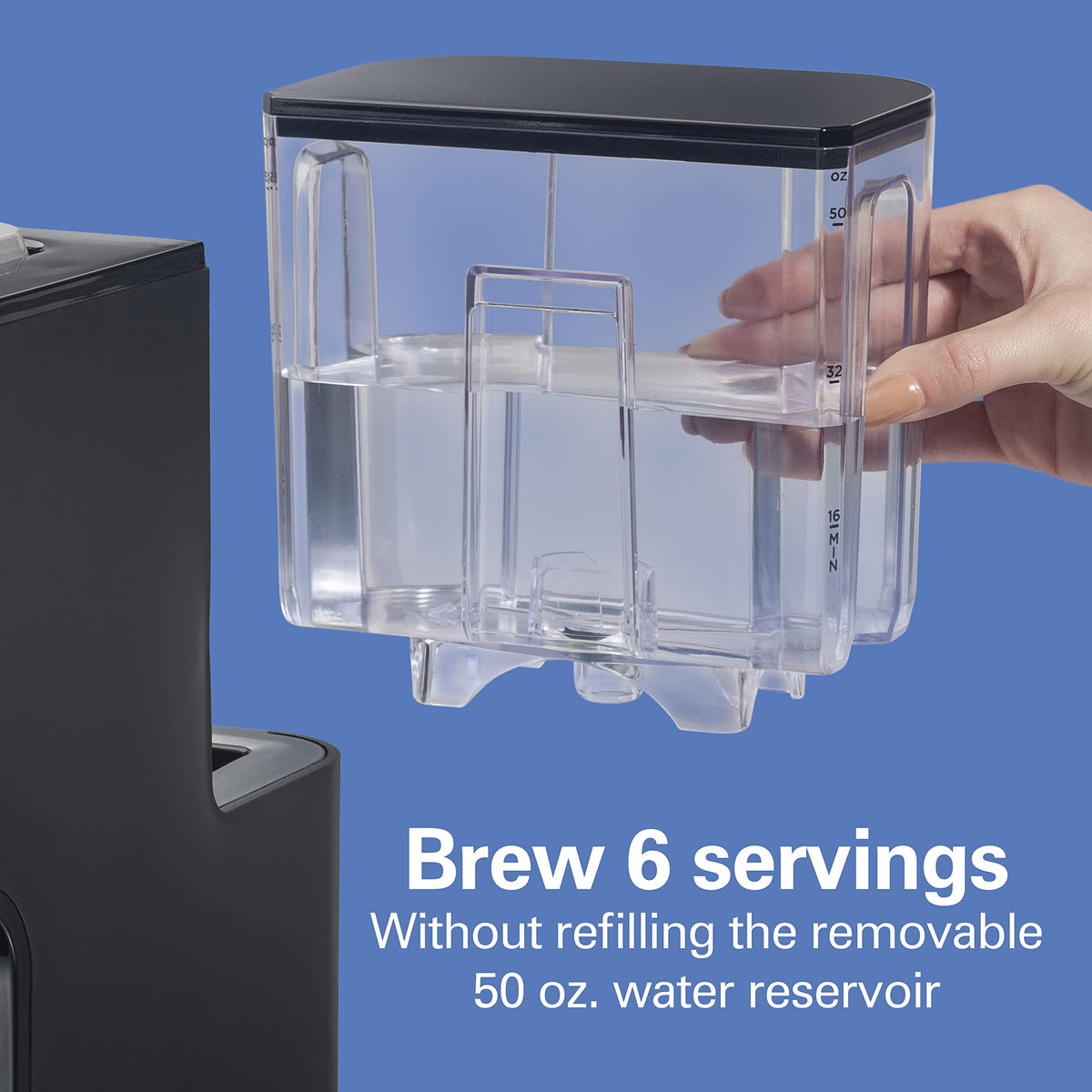 Single-Serve Coffee Maker with Removable Reservoir, Black E954253