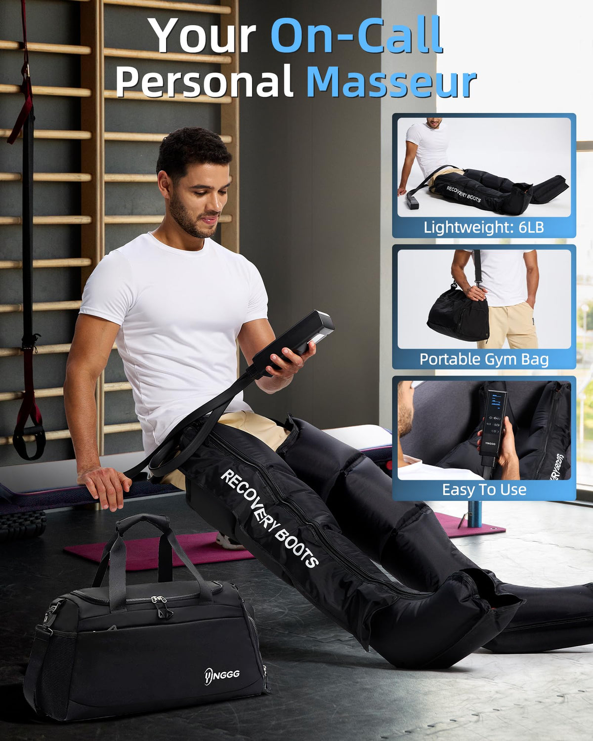 Air Leg Massager with Compression Boots Q45286