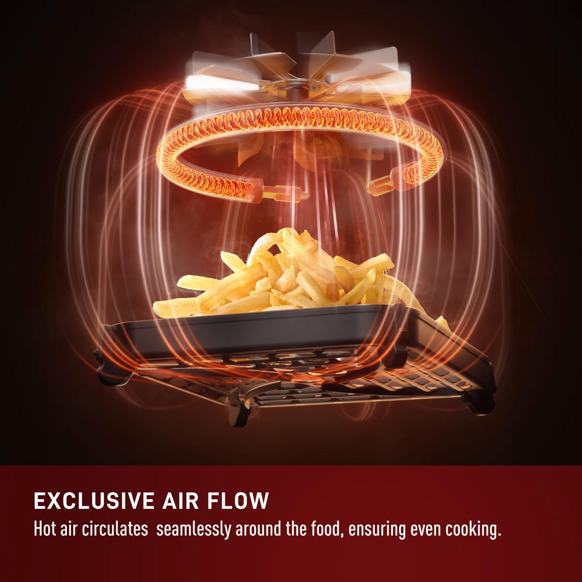 Infrared Air Fryer Toaster Oven Combo, 6 Qt Digital Touch Screen, 1550W, Black Z1498