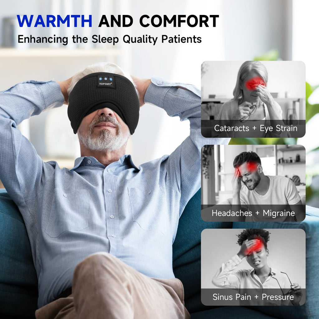 Cotton Sleep Mask Headphones Bluetooth Wireless with Microphone F928