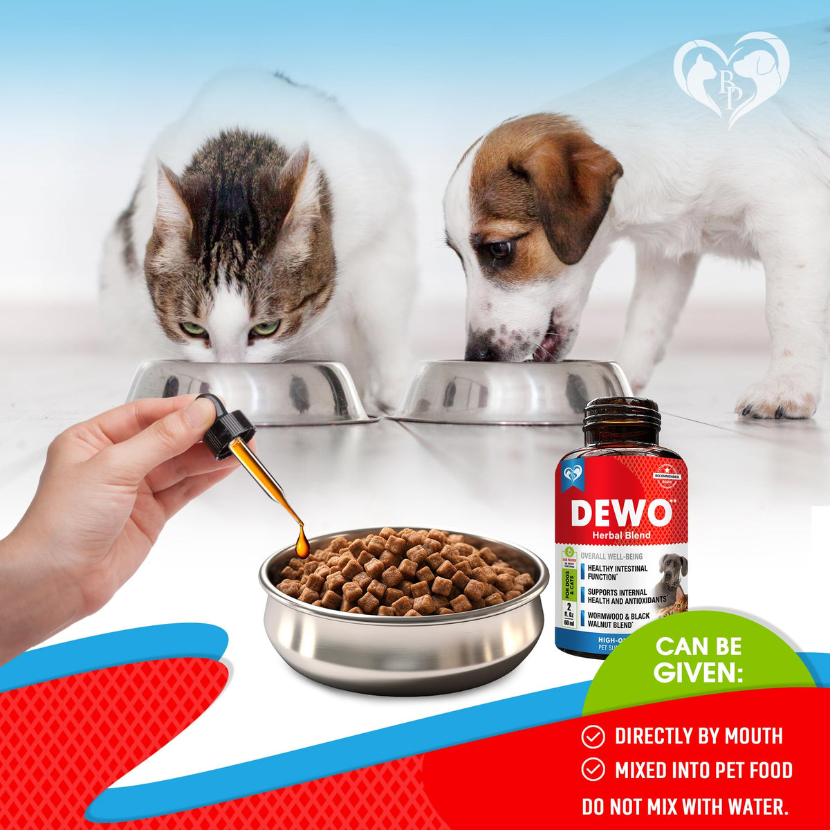 Herbal Cleanse with Wormwood, Black Walnut for Dogs, Puppies & Cats B580