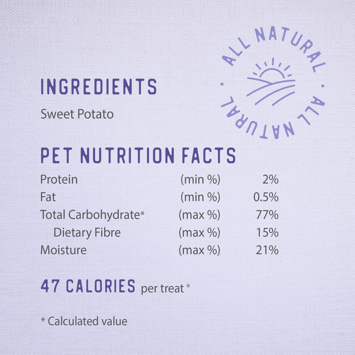 Sweet Potato Chews Dog Treats 28oz Q84137