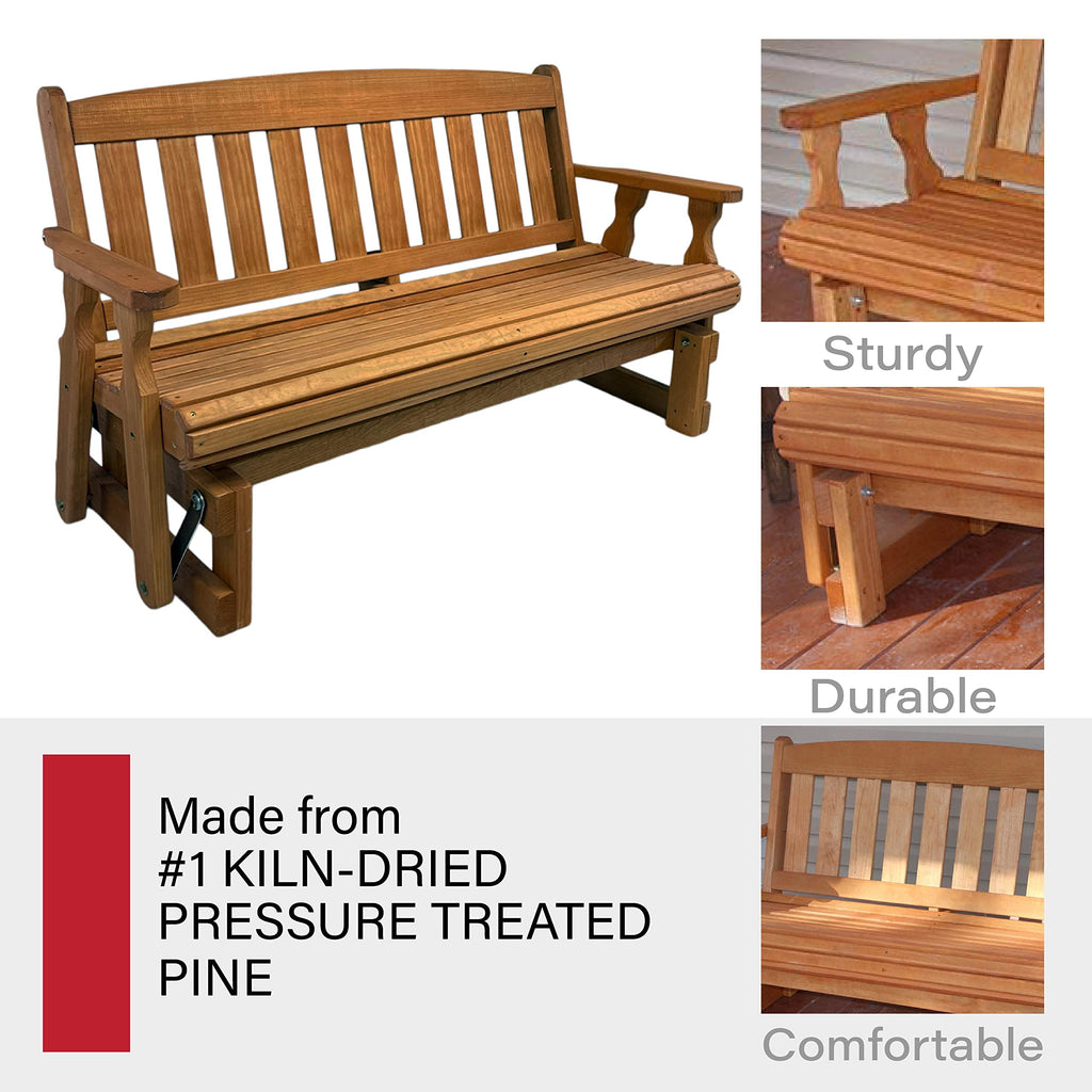 Heavy Duty Pressure Treated Porch Glider H765