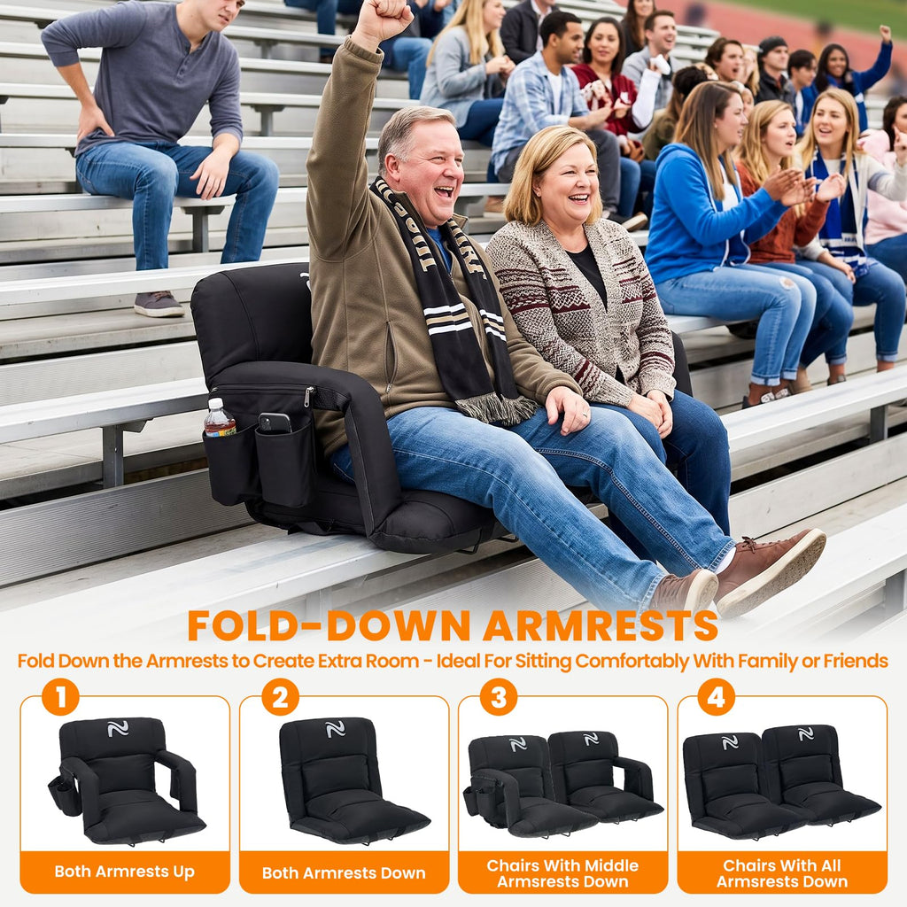 Extra Wide Padded Stadium Seats with Back Support A263