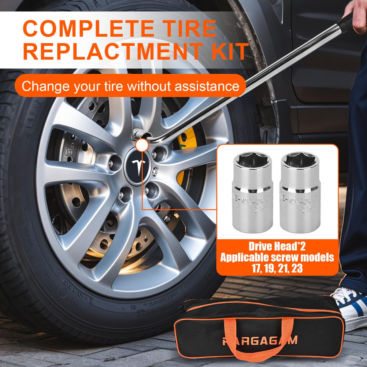 2.5 Ton Scissor Jack with Jack Pads & Tire Repair Kit H143