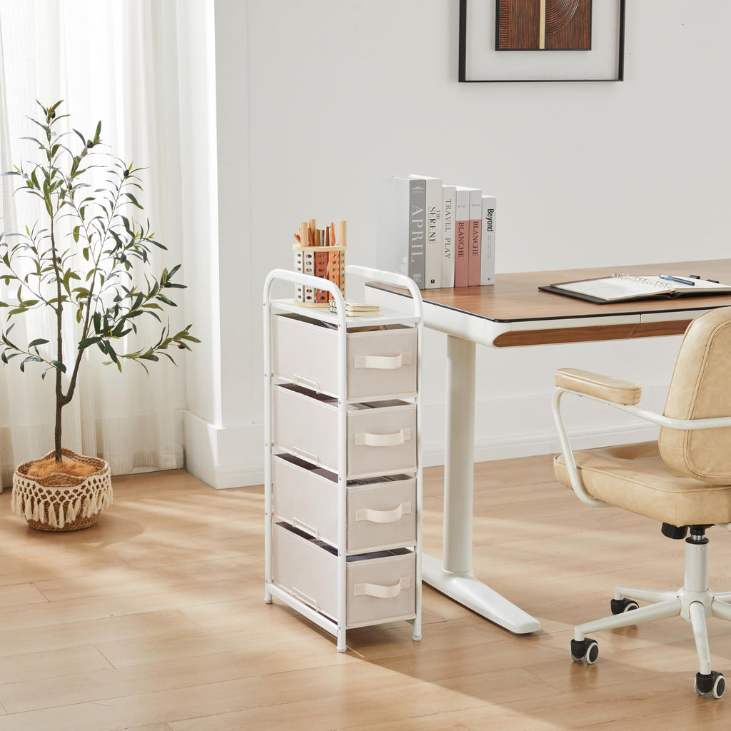 4 Drawer Narrow Fabric Dresser V681