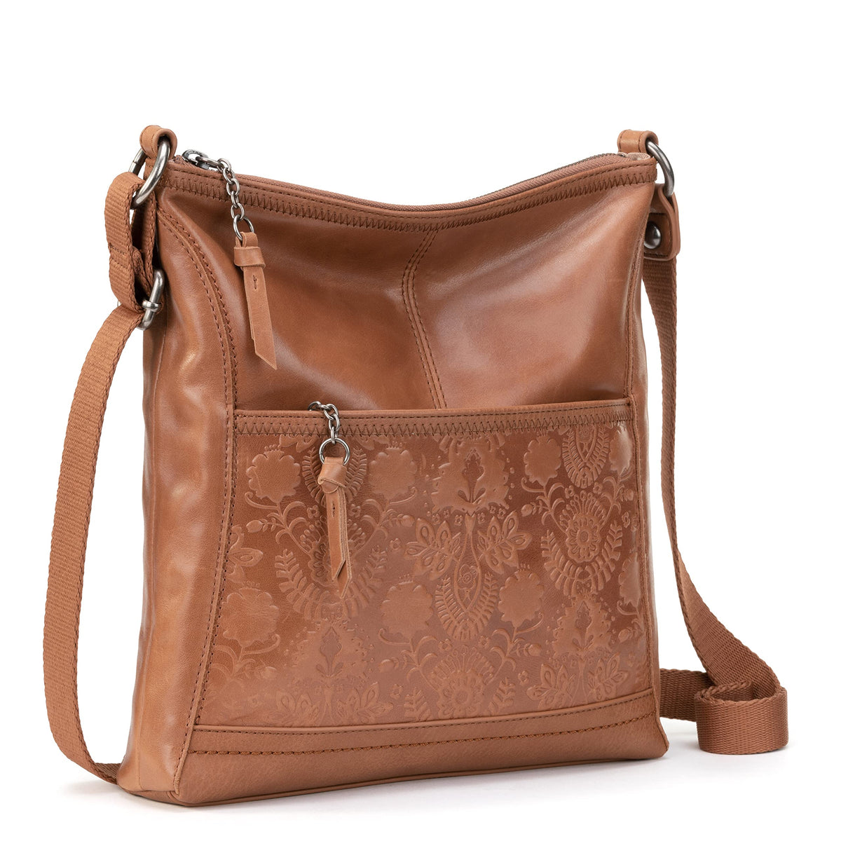 Leather Crossbody Purse with Zipper Closure B465517