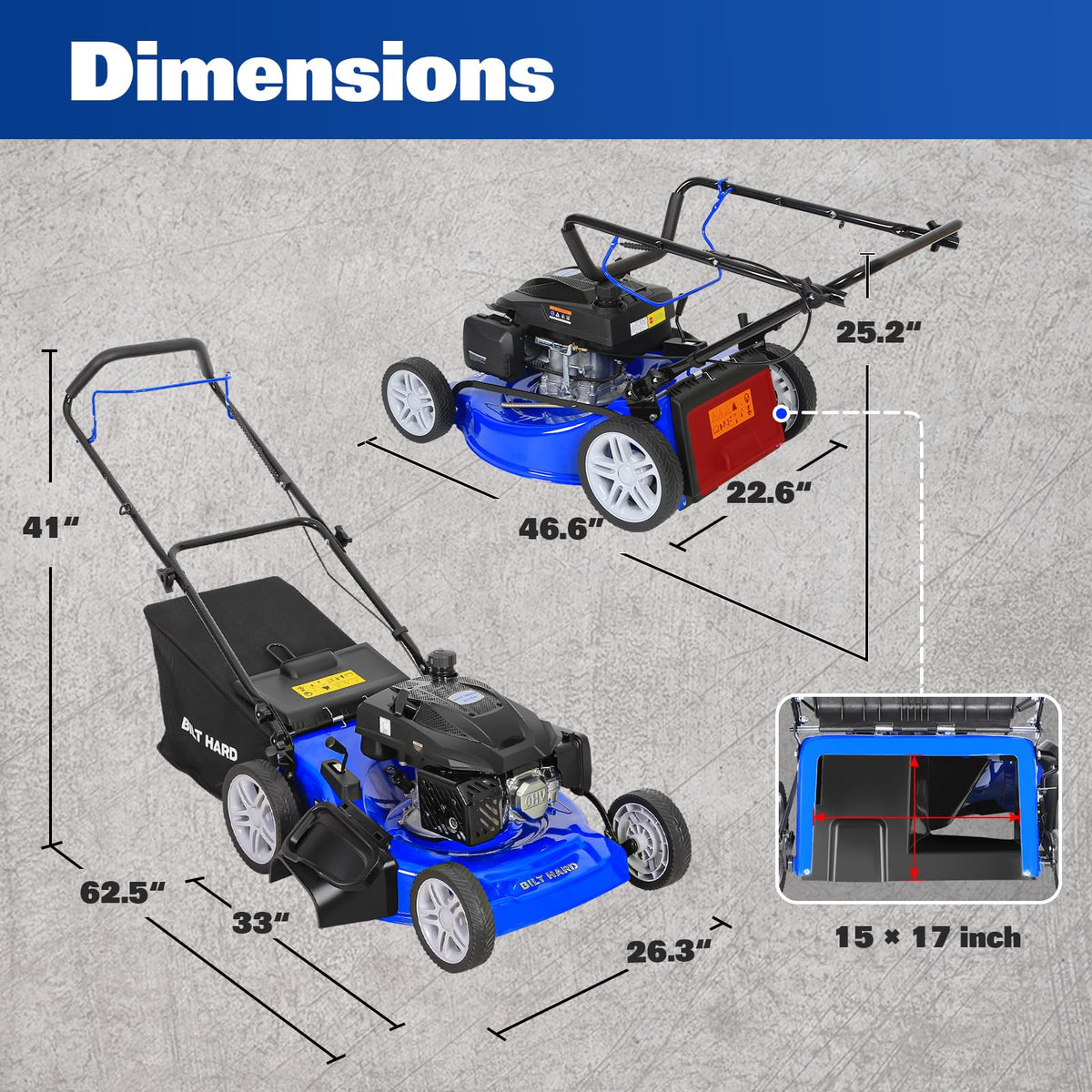21 Inch 201cc 4-Cycle Gas Lawn Mower K328