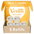 5 Refill Cartridges Razor Blades with Shave Gel Bars A871