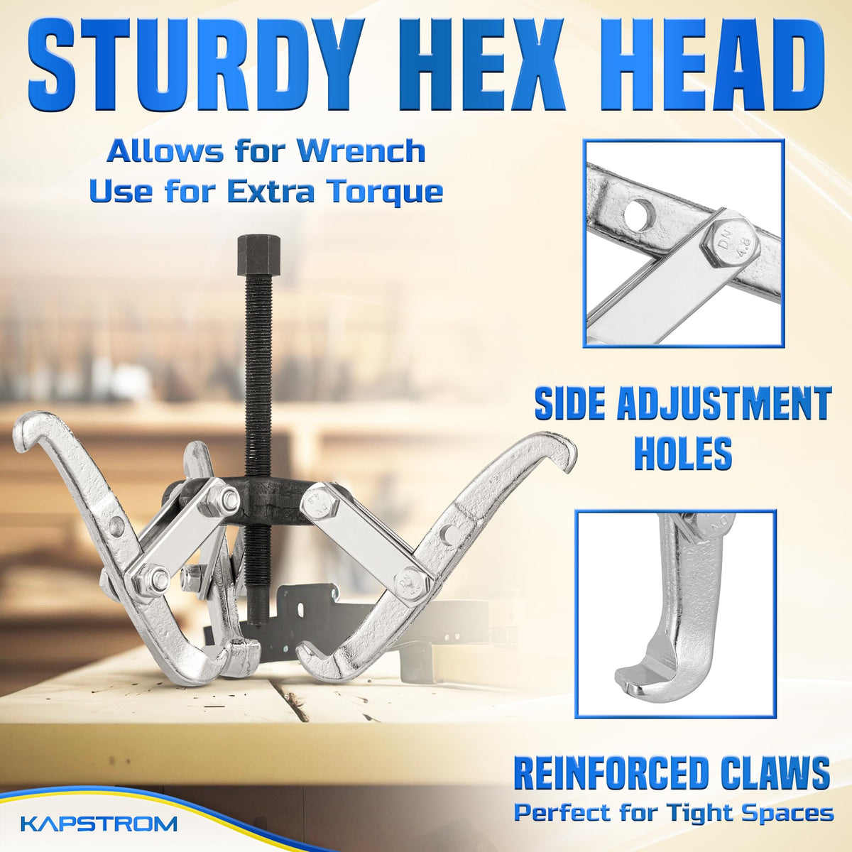 3-Jaw Gear Puller CR-V Steel D8469