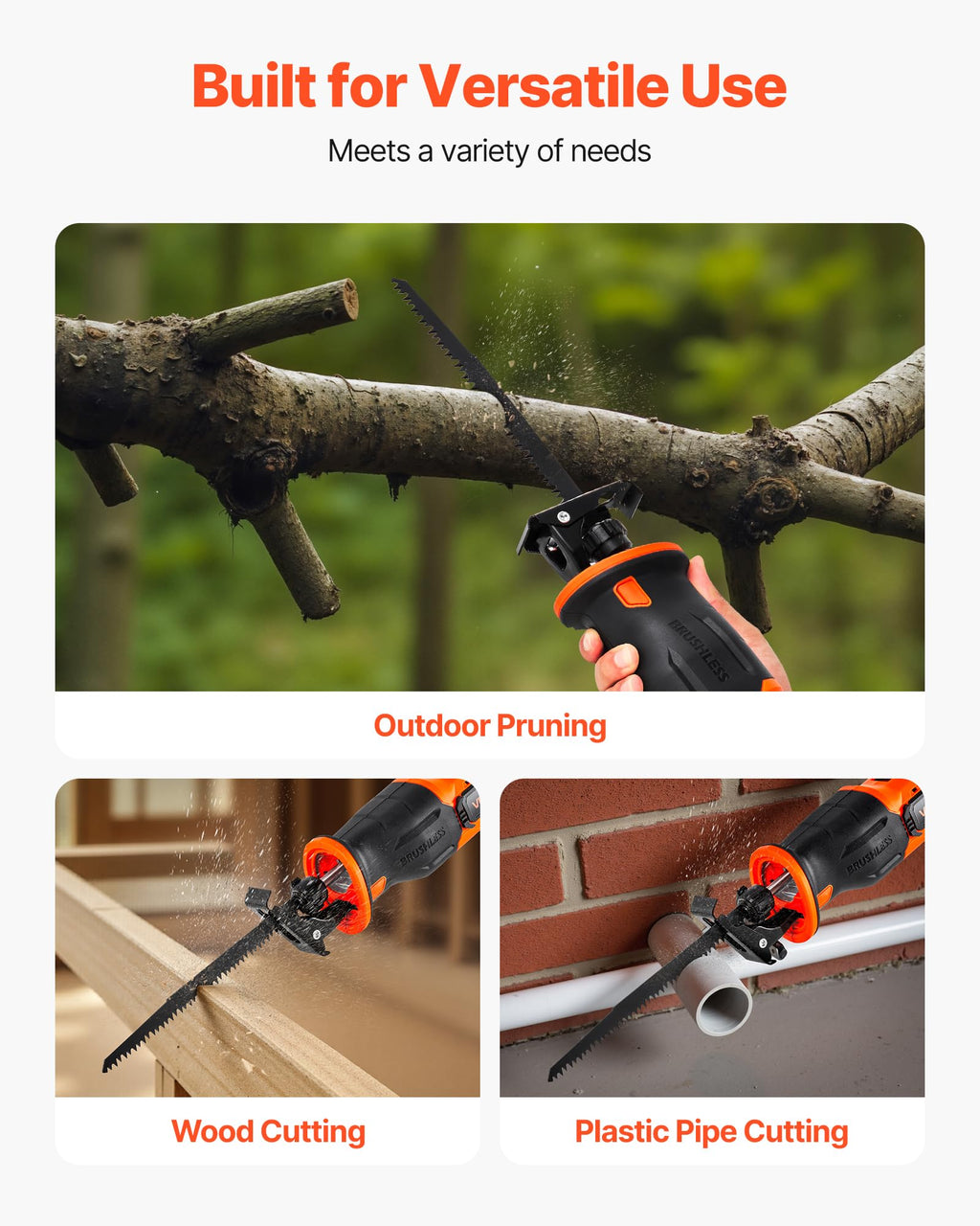 20V Cordless Reciprocating Saw with Battery, 8 Blades, and Carrying Bag S474270