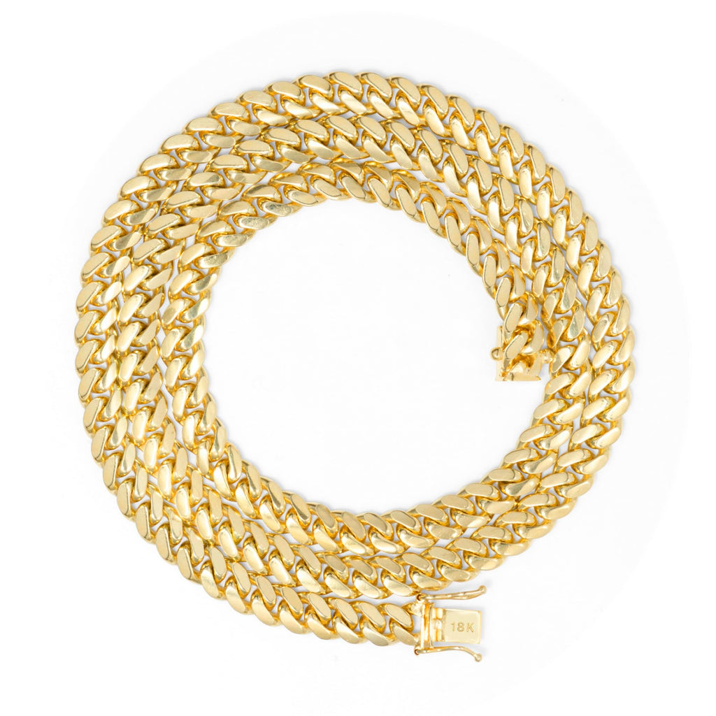 18k Yellow Gold Cuban Link Chain Necklace B40470