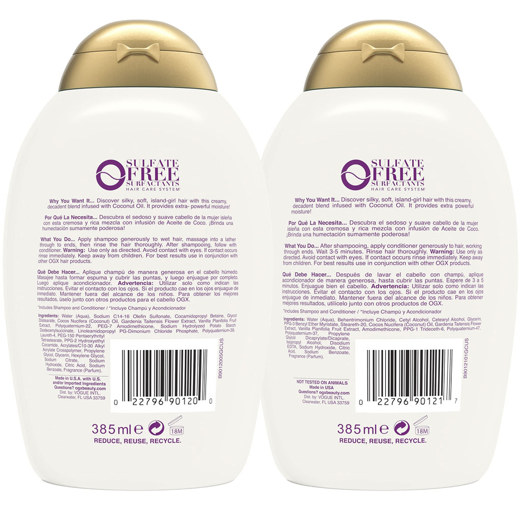 Coconut Oil Shampoo & Conditioner Set F3891