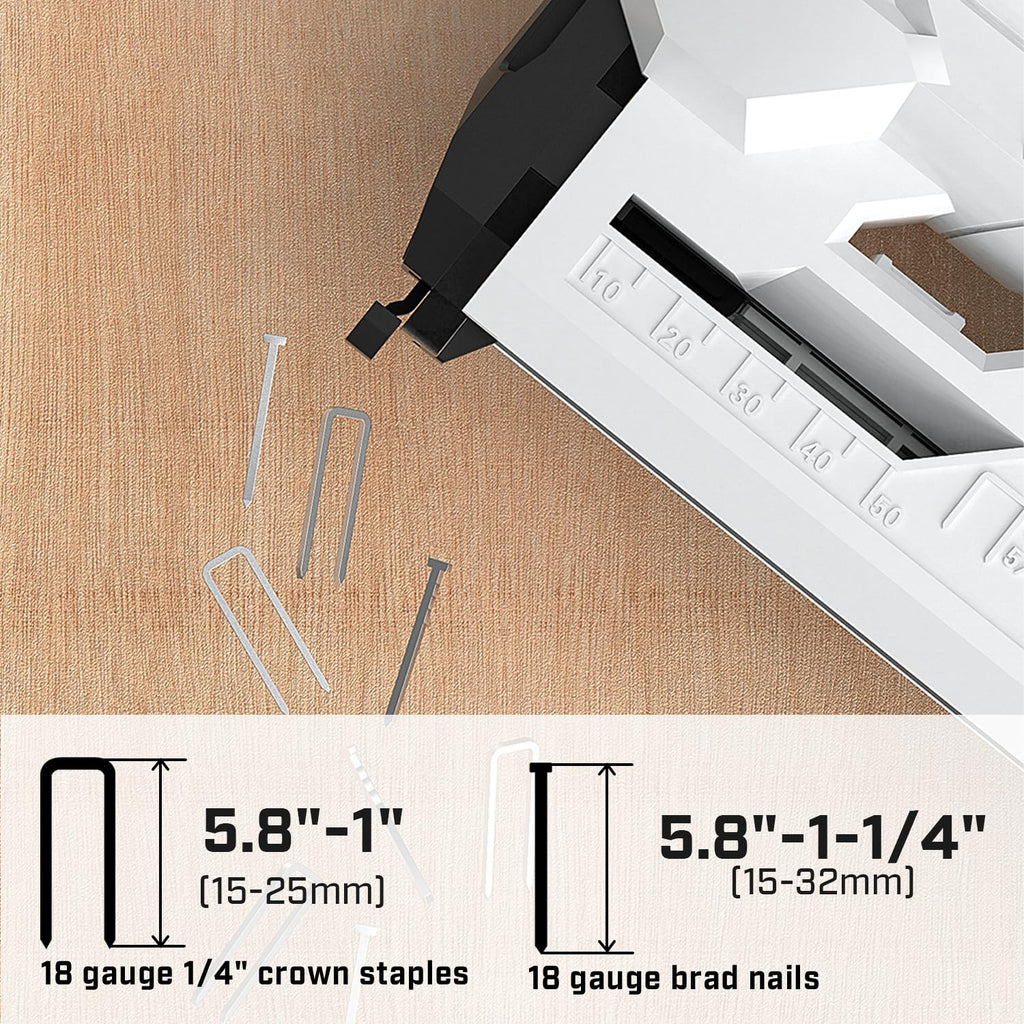 18 Gauge 2 In 1 Cordless Brad Nailer Stapler V482258