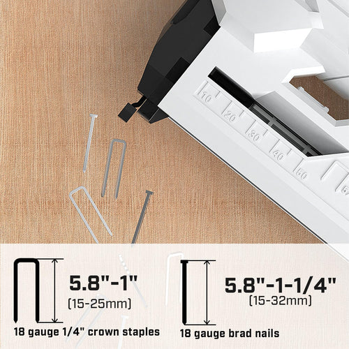 18 Gauge 2 In 1 Cordless Brad Nailer Stapler V482258