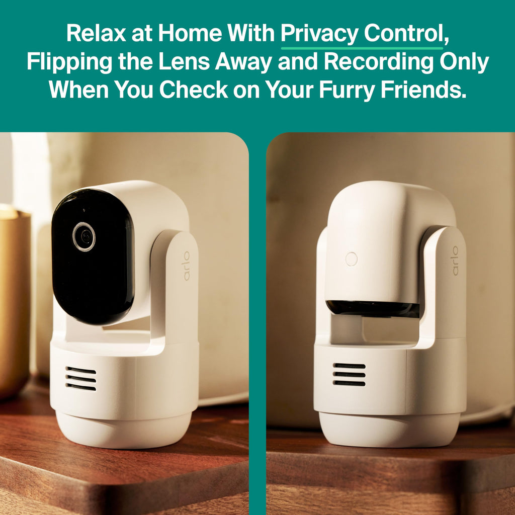 Indoor Pan Tilt Zoom Security Camera 2K Wired 2-Cam J95980