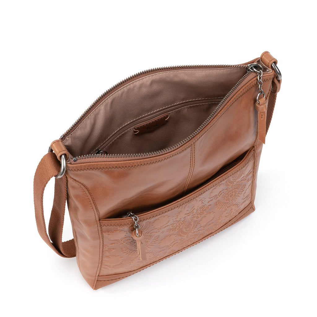 Leather Crossbody Purse with Zipper Closure B465517