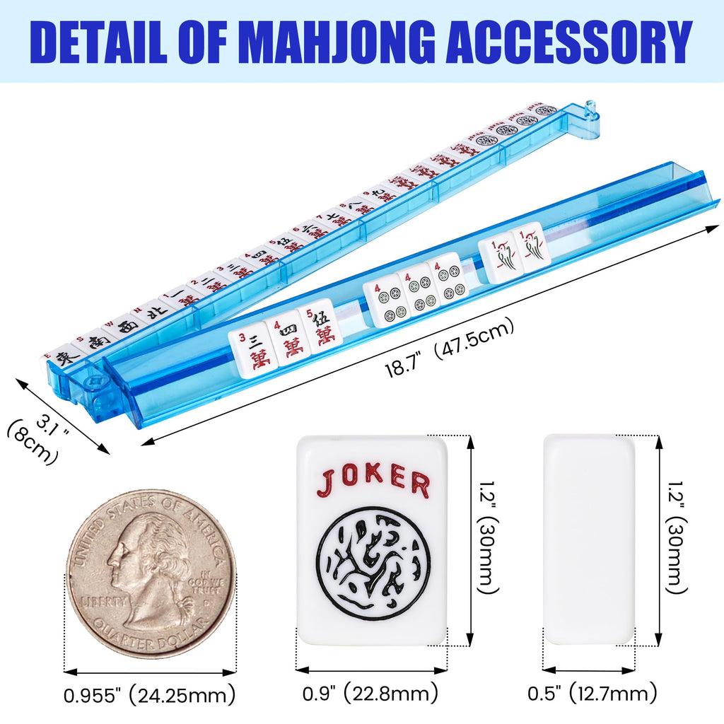 Mahjong Game Set with Racks, 166 Tiles & Bag B104849