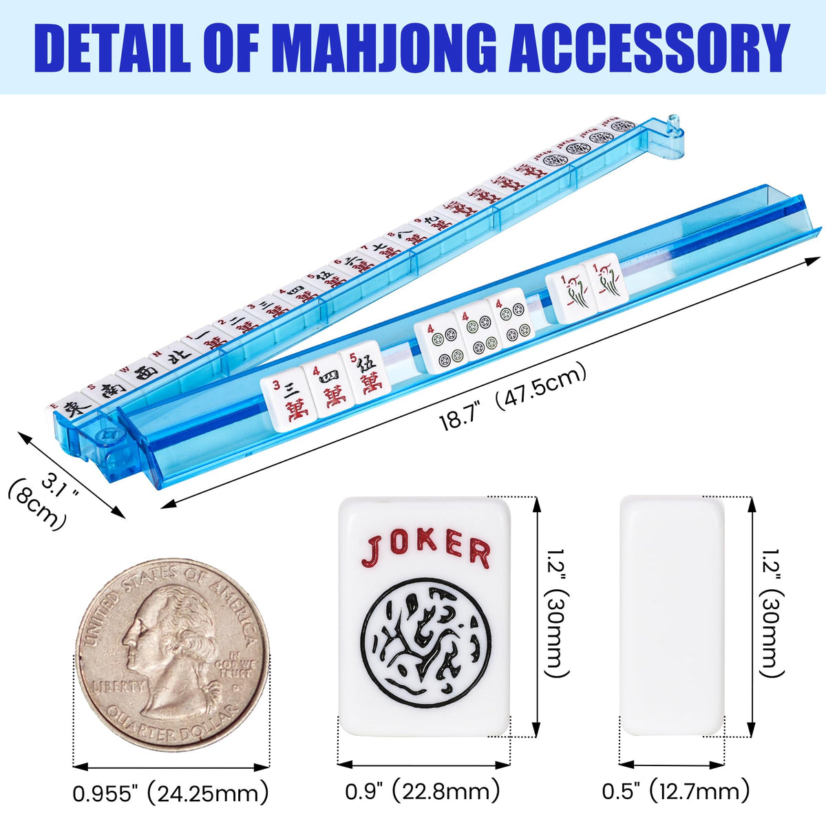Mahjong Game Set with Racks, 166 Tiles & Bag B104849