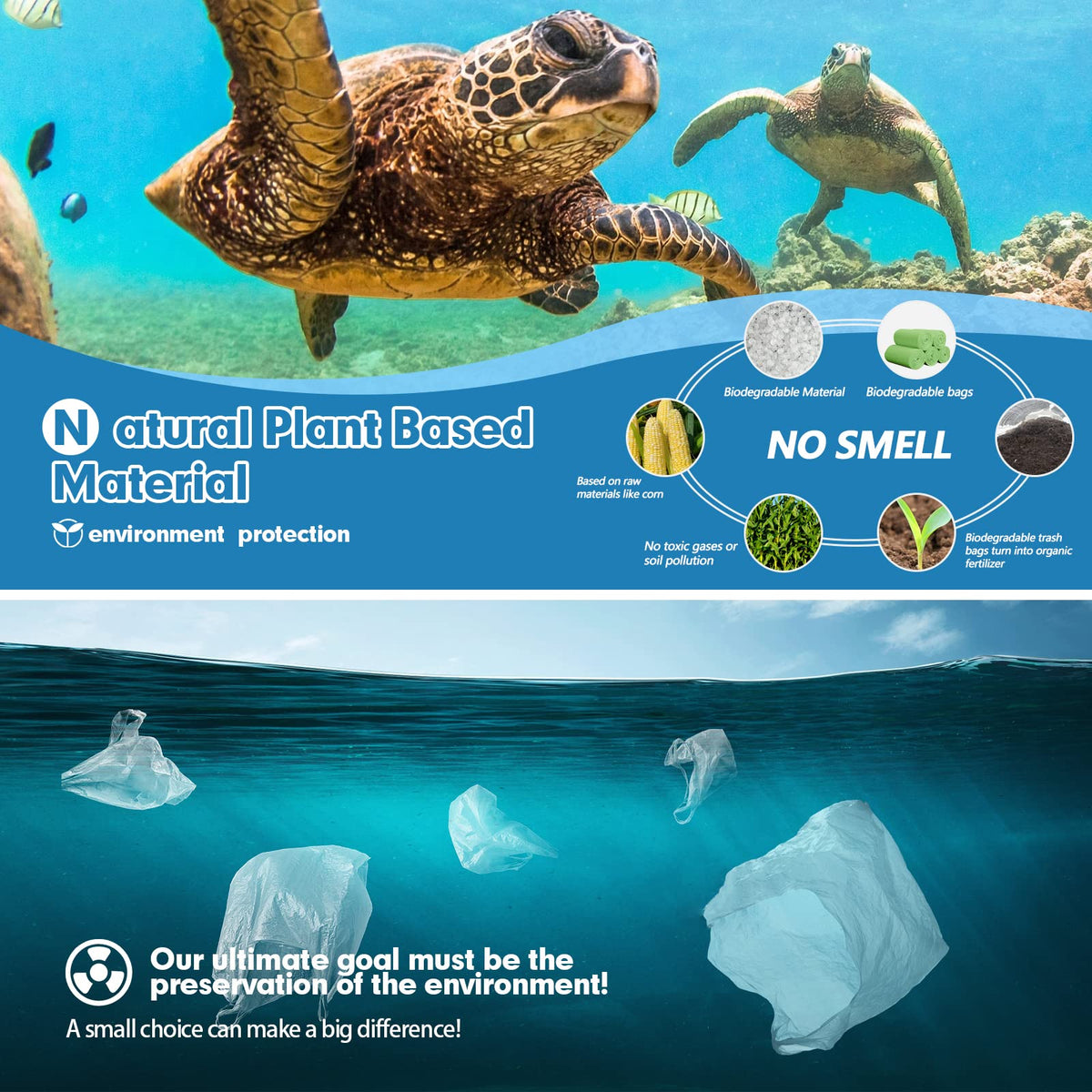 4 Gallon Biodegradable Extra Thick Small Trash Bags A2473