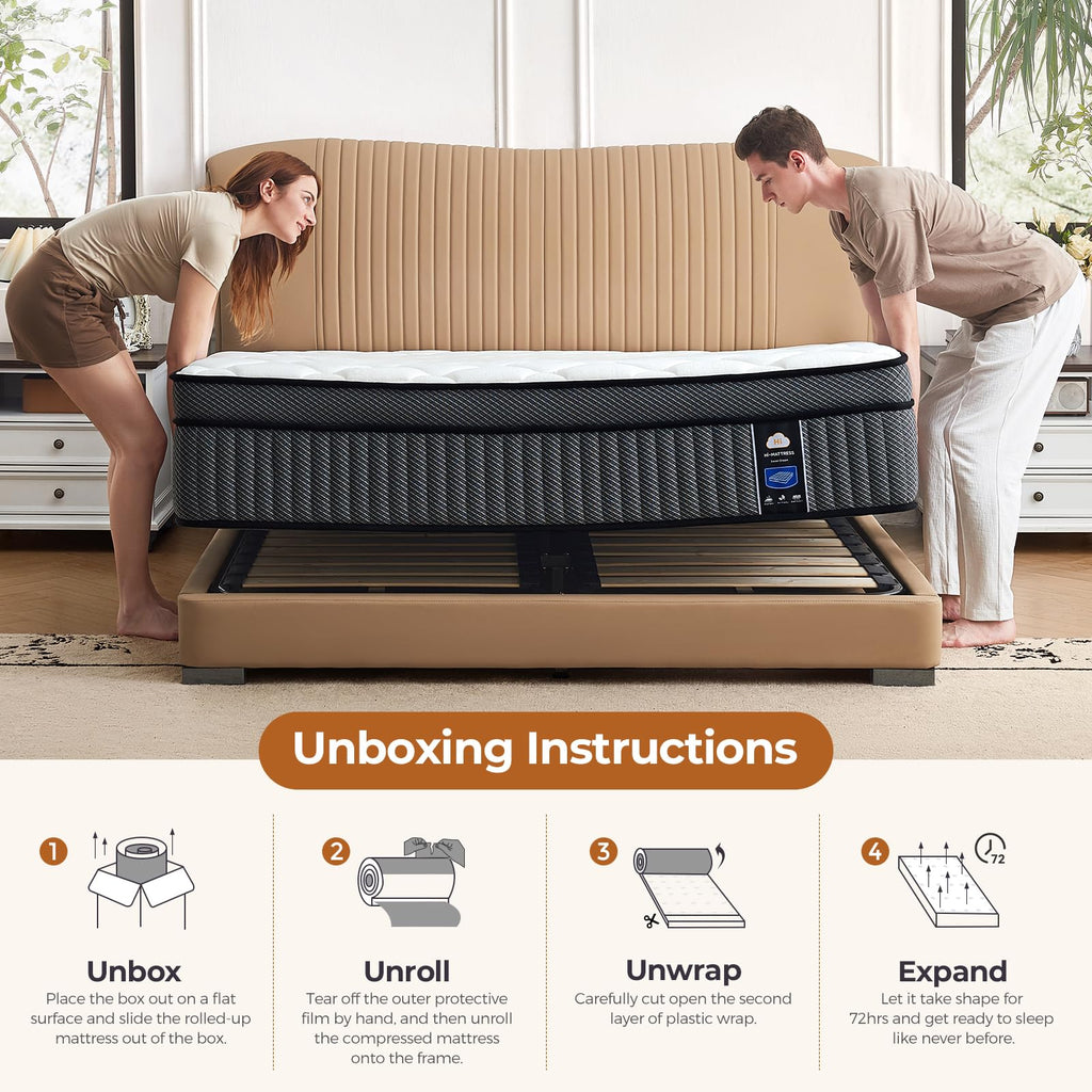 10 inch Full Size Hybrid Mattress in a Box Z6926