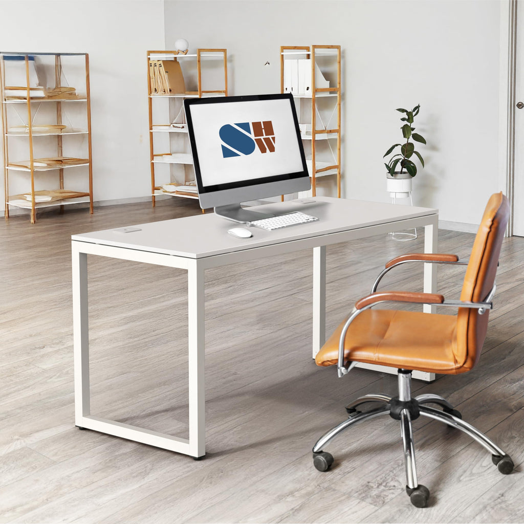 55-Inch White Office Computer Desk B581065