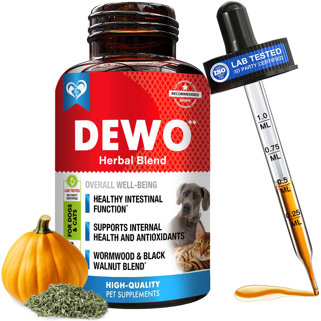 Herbal Cleanse with Wormwood, Black Walnut for Dogs, Puppies & Cats B580